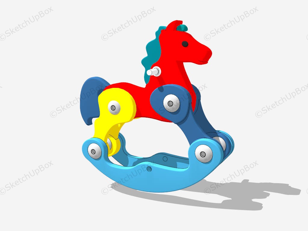 Colorful Rocking Horse sketchup model preview - SketchupBox