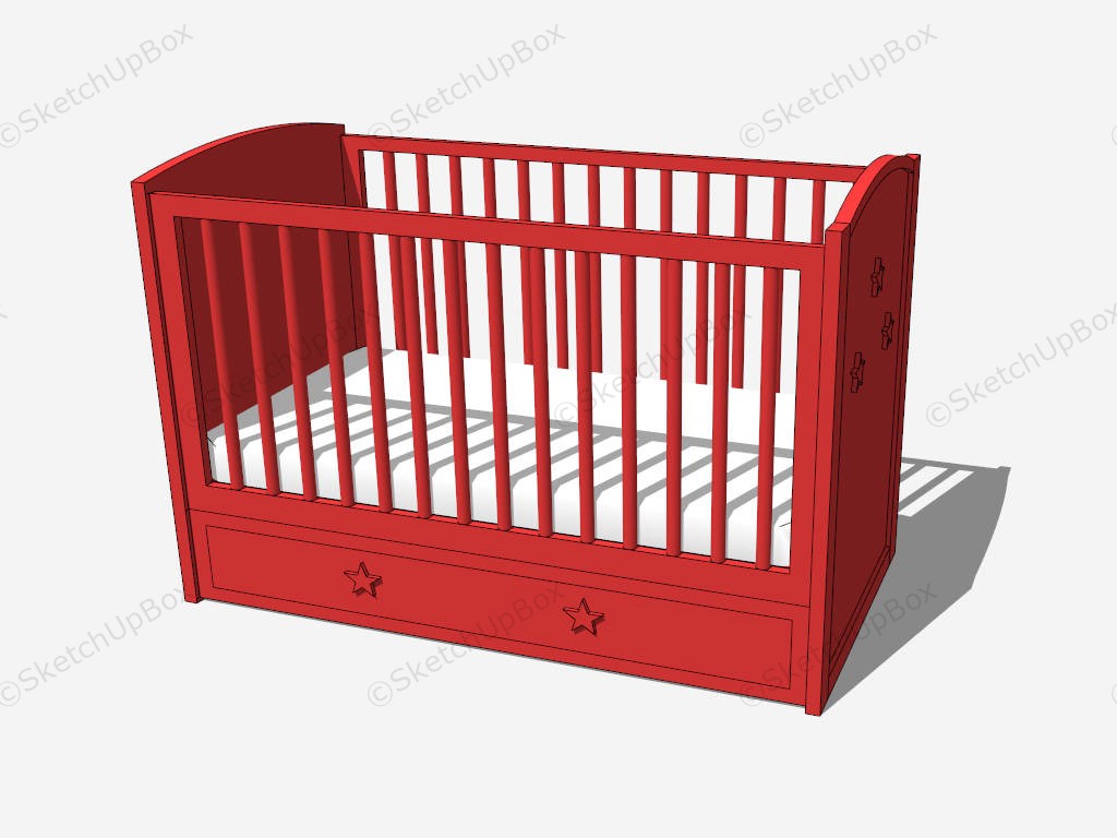 Crib With Storage sketchup model preview - SketchupBox