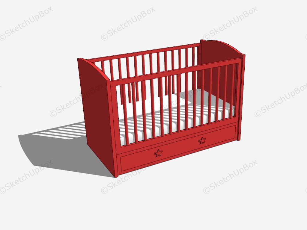 Crib With Storage sketchup model preview - SketchupBox