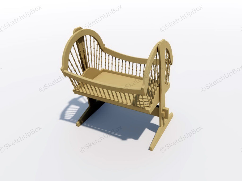 Windsor Baby Cradle sketchup model preview - SketchupBox