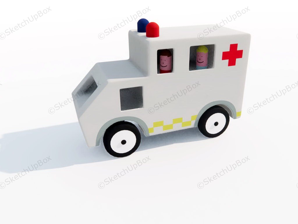 Baby Toy Ambulance sketchup model preview - SketchupBox