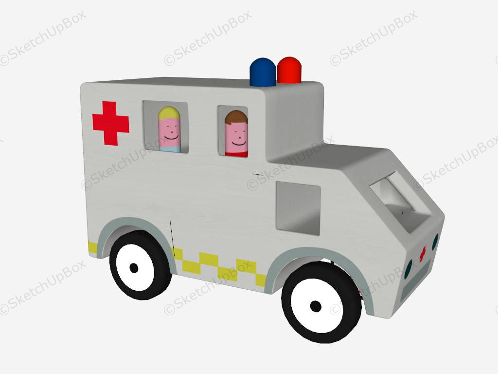 Baby Toy Ambulance sketchup model preview - SketchupBox