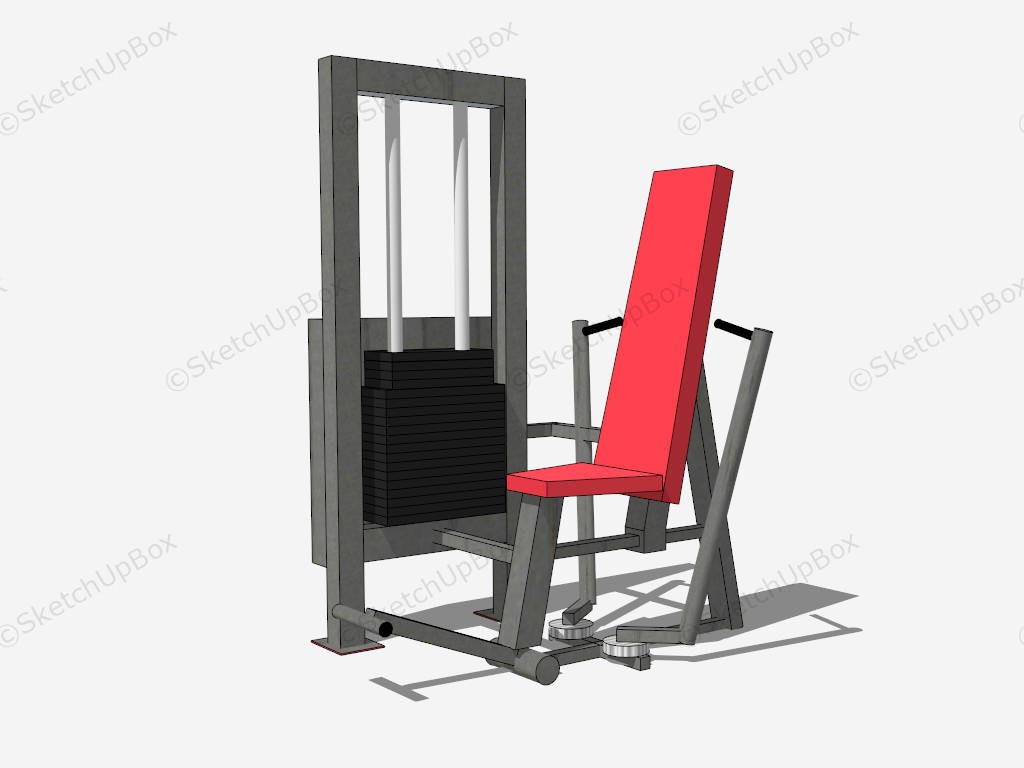 Horizontal Chest Press Machine sketchup model preview - SketchupBox