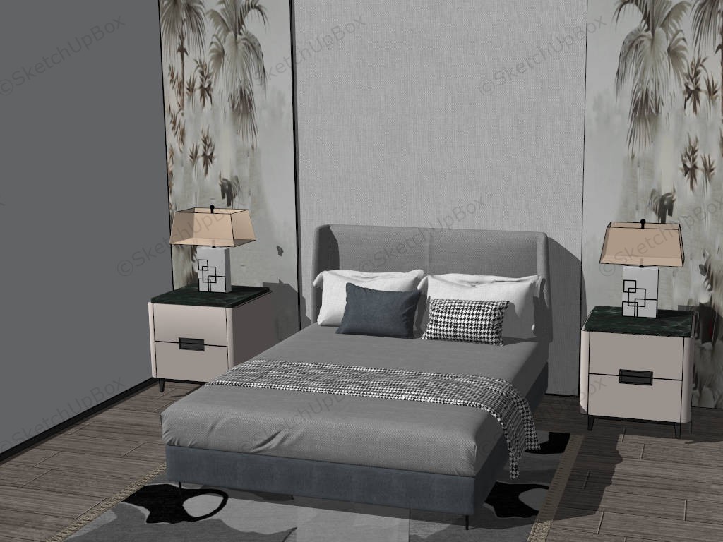 Small Bedroom Design Idea sketchup model preview - SketchupBox