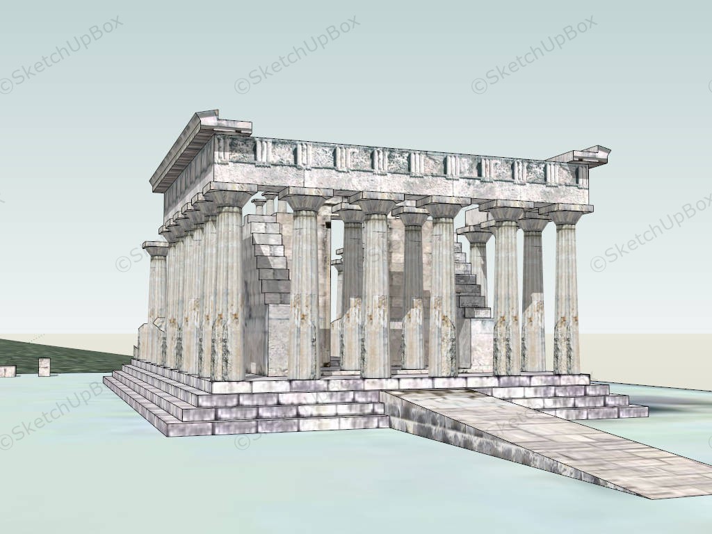 Parthenon Temple sketchup model preview - SketchupBox
