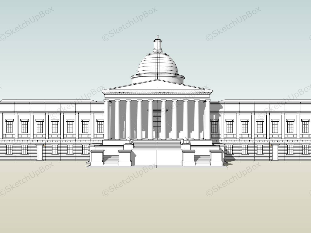 United States Capitol Building sketchup model preview - SketchupBox