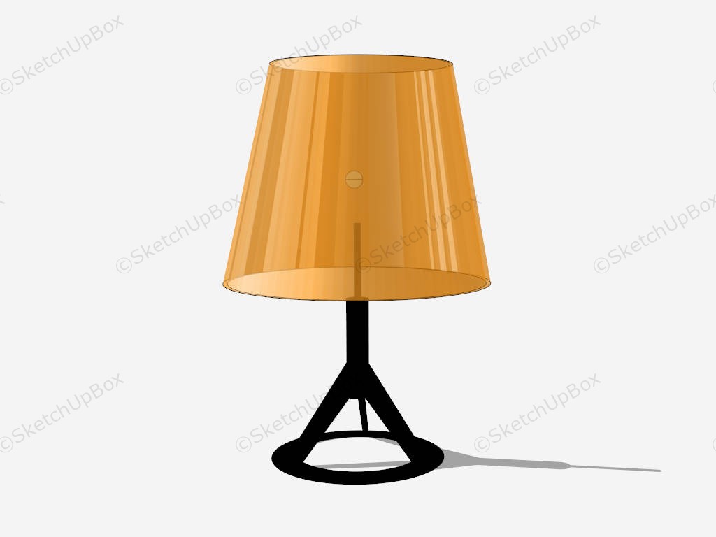 Orange Lucite Table Lamp sketchup model preview - SketchupBox