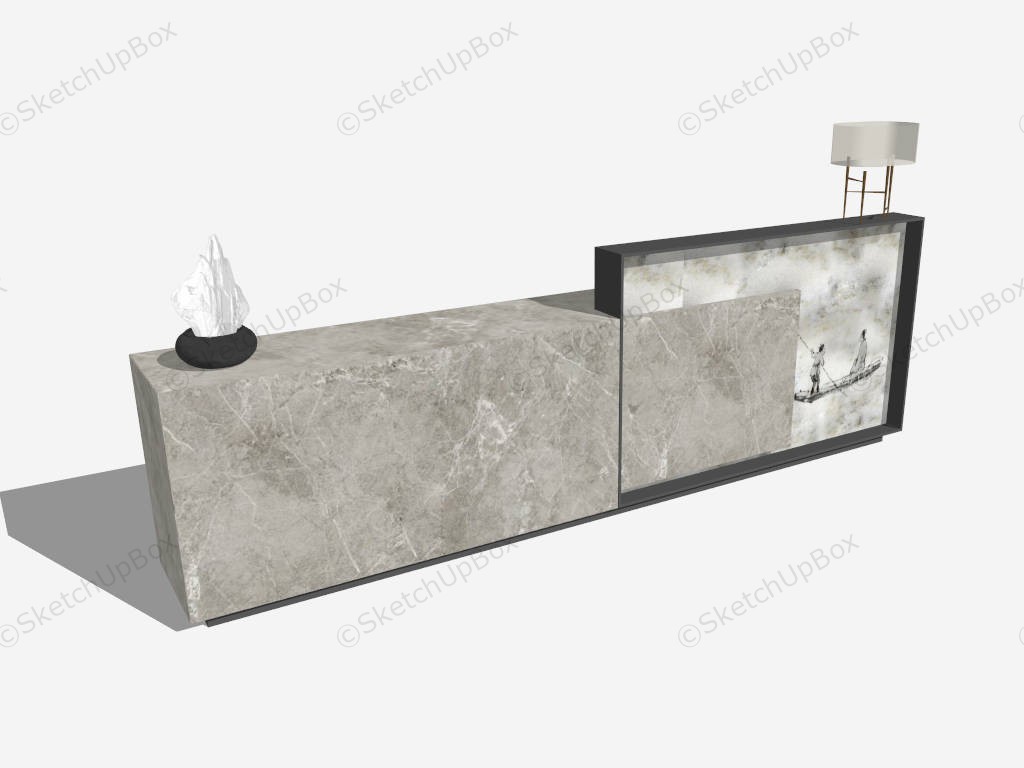 Chinese Style Retail Store Reception Desk sketchup model preview - SketchupBox