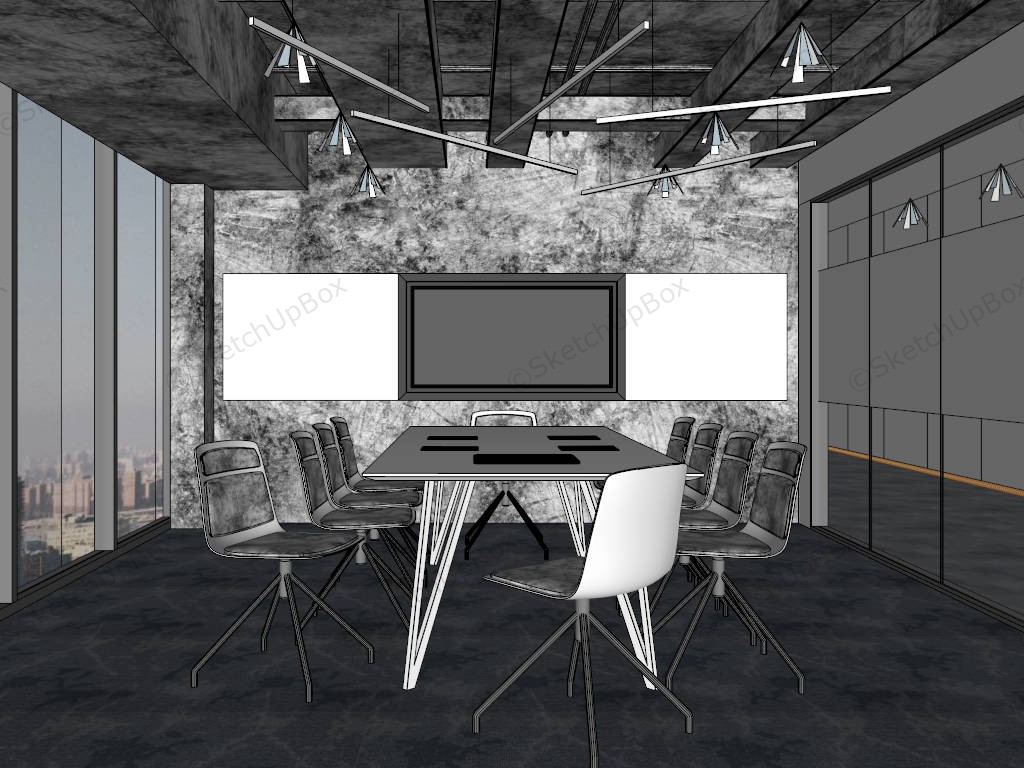 Modern Conference Room Design Idea sketchup model preview - SketchupBox