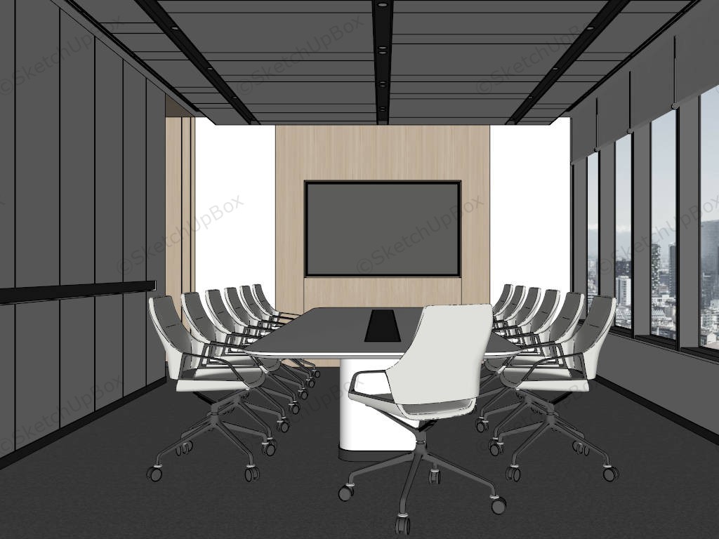 Conference Room Modern Interior Design sketchup model preview - SketchupBox