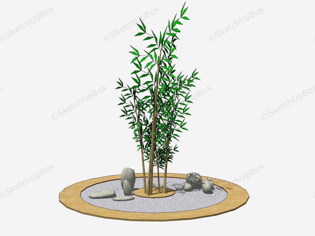 Zen Garden Tree Surround Idea sketchup model preview - SketchupBox