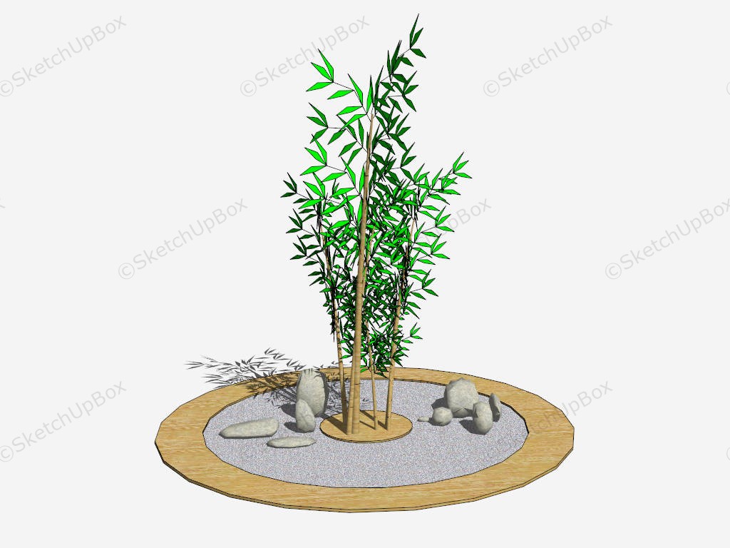 Zen Garden Tree Surround Idea sketchup model preview - SketchupBox