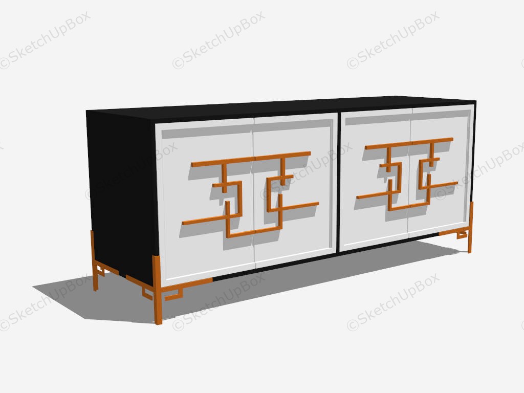 Oriental Furniture Tv Stand sketchup model preview - SketchupBox