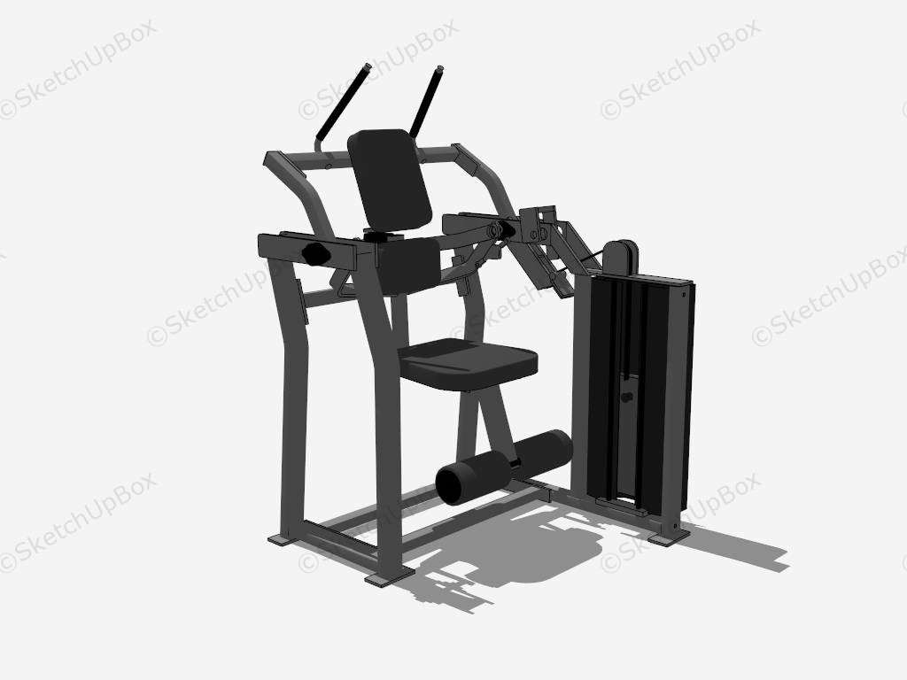 Seated Leg Press Machine sketchup model preview - SketchupBox