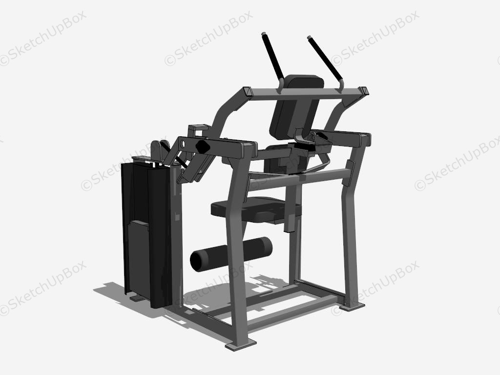 Seated Leg Press Machine sketchup model preview - SketchupBox