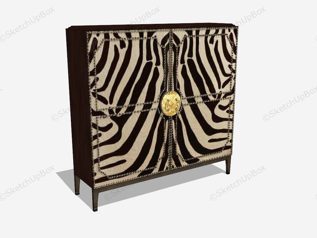 Zebra Stripe Console Cabinet sketchup model preview - SketchupBox