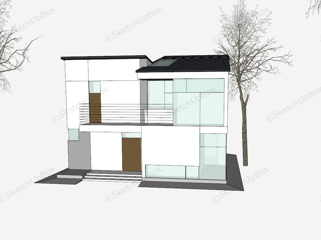 Small House Design Concept sketchup model preview - SketchupBox