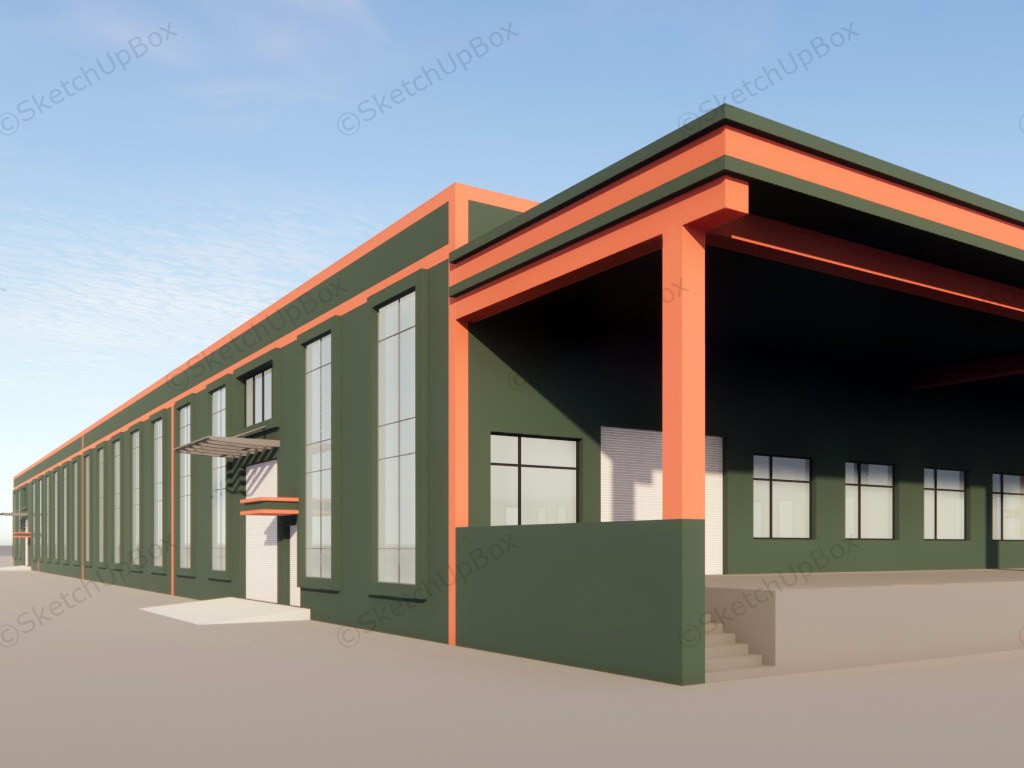 Warehouse Logistics Buildings sketchup model preview - SketchupBox