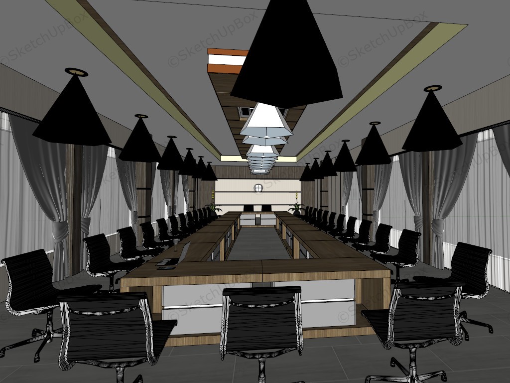 Large Conference Room Design sketchup model preview - SketchupBox