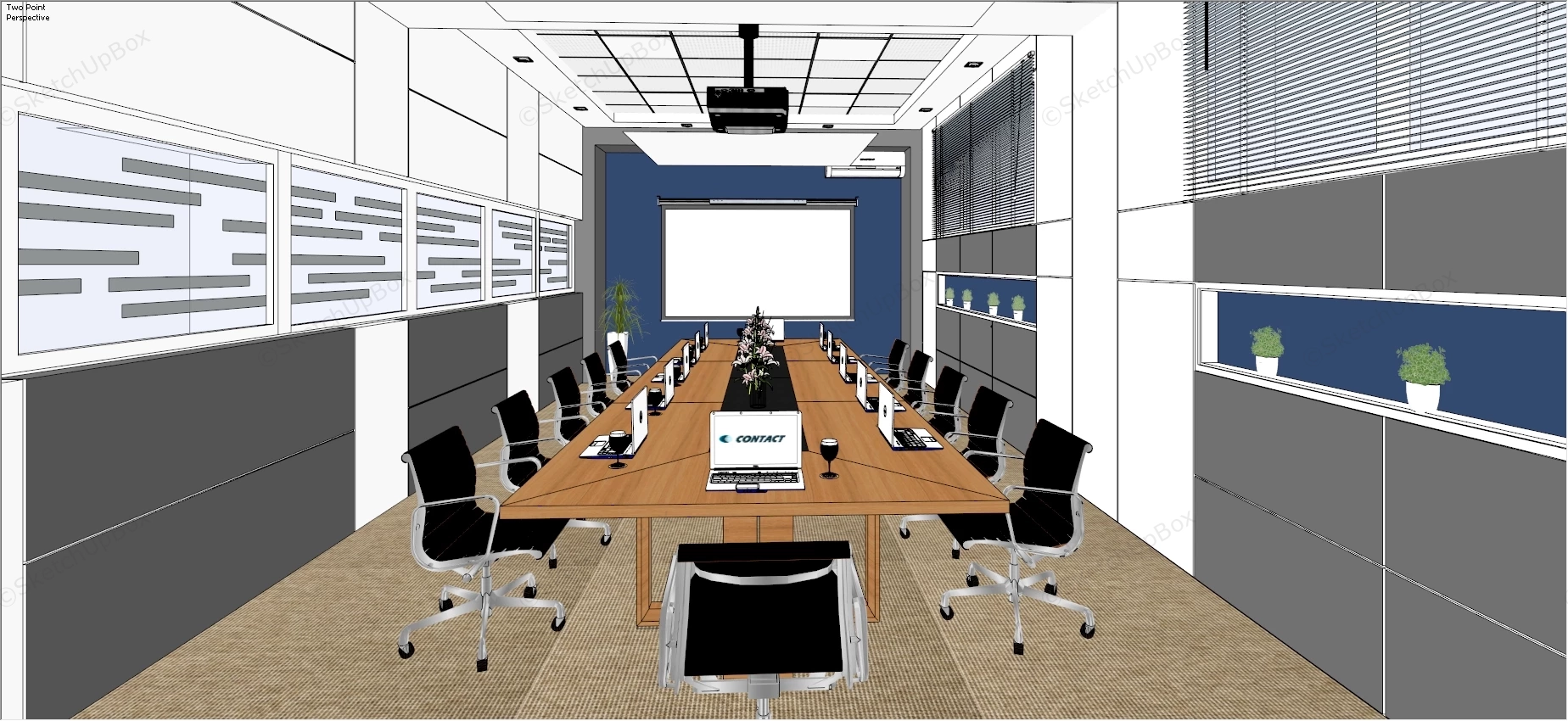 IT Department Conference Room Design sketchup model preview - SketchupBox