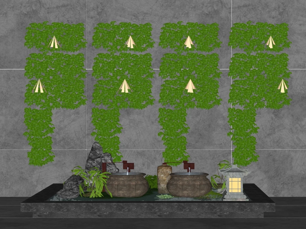 Small Indoor Zen Garden Design sketchup model preview - SketchupBox