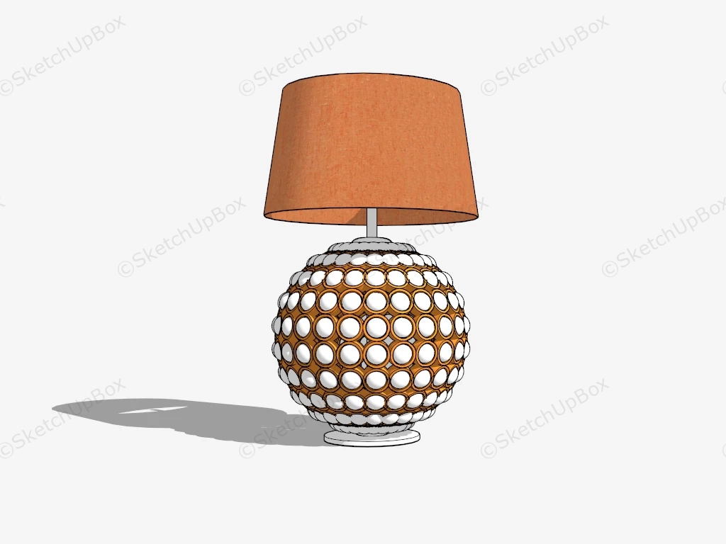 Disco Ball Table Lamp sketchup model preview - SketchupBox