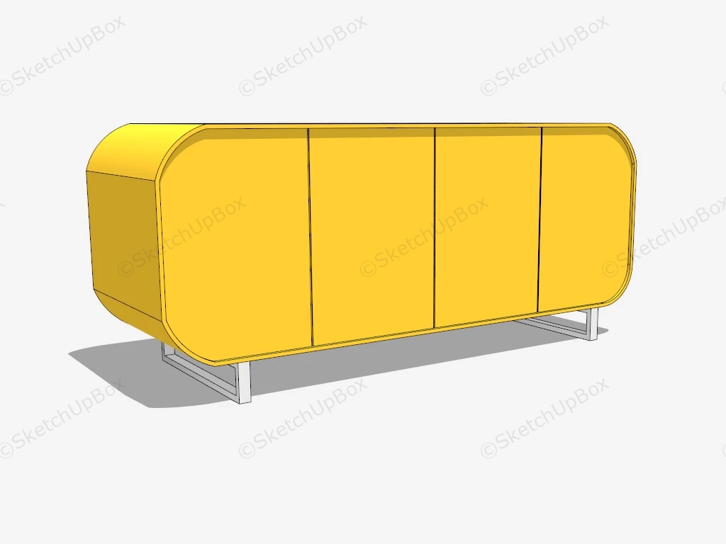 Yellow TV Stand sketchup model preview - SketchupBox