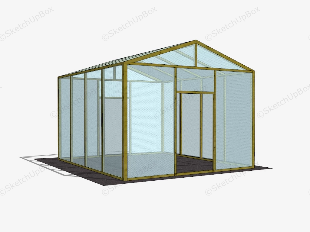 Gazebo Greenhouse sketchup model preview - SketchupBox