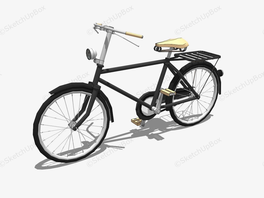 Antique Bicycle sketchup model preview - SketchupBox