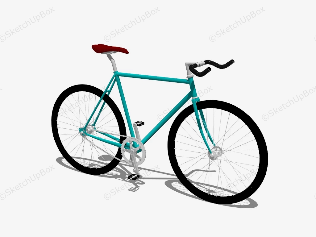 Road Bike sketchup model preview - SketchupBox