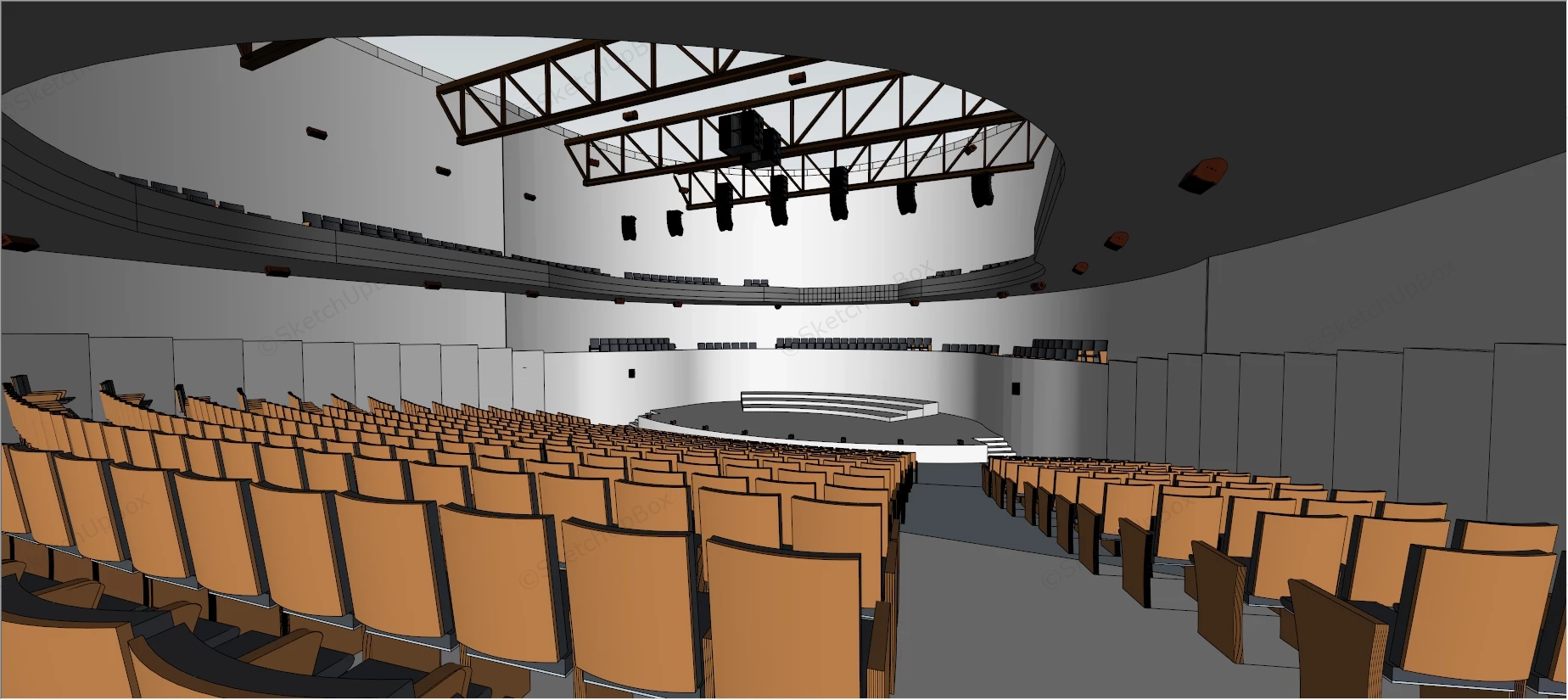 Opera House Interior sketchup model preview - SketchupBox