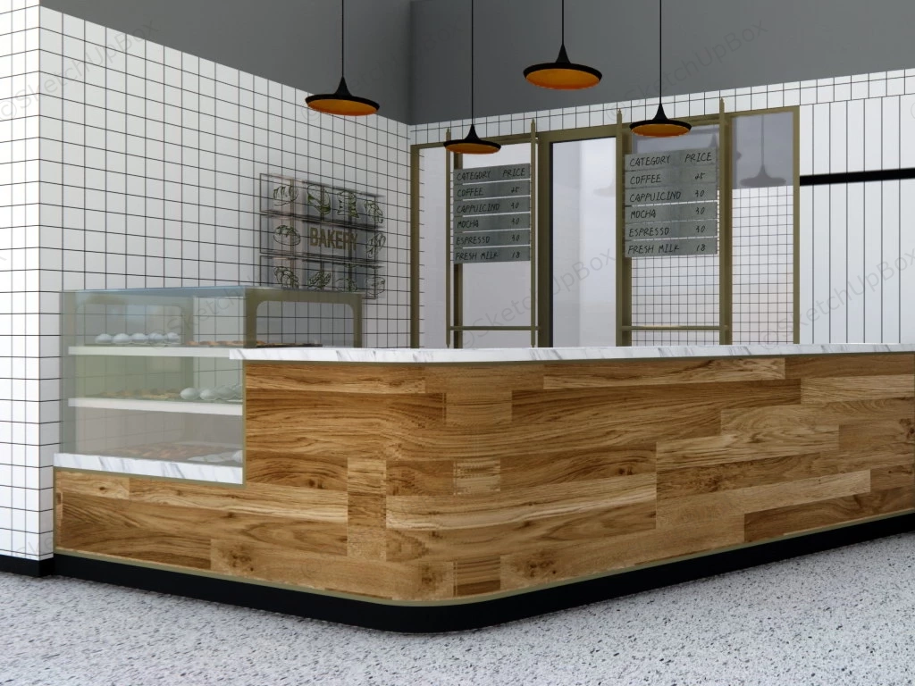 Bakery Shop Interior Design sketchup model preview - SketchupBox