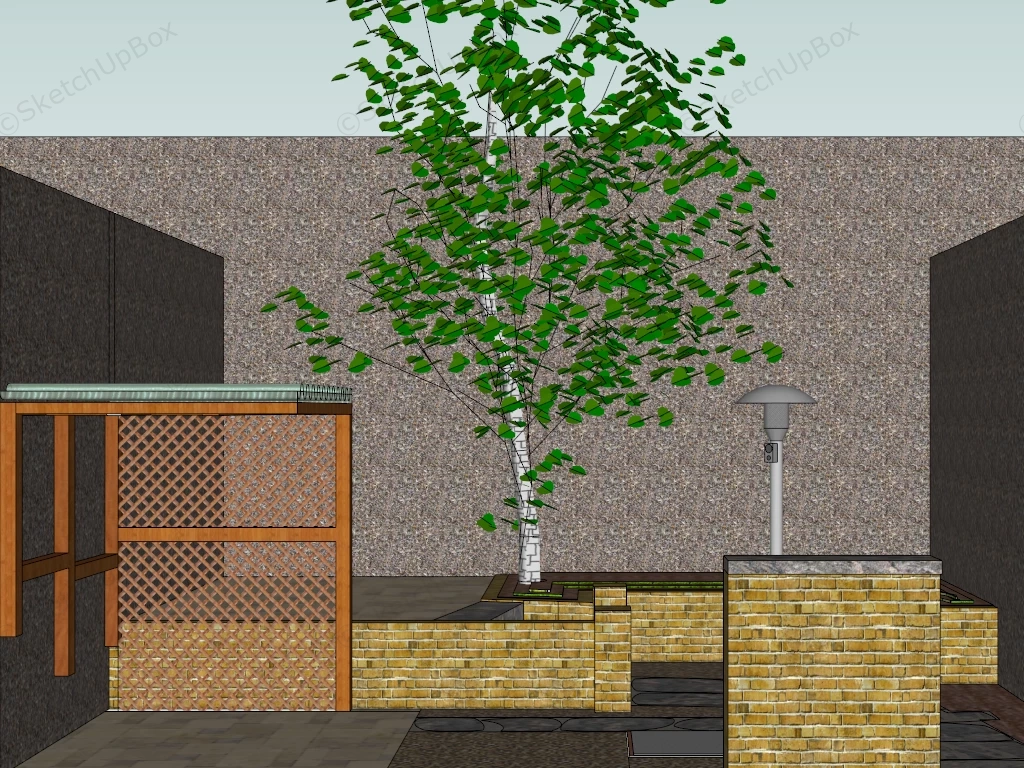 Small Backyard Garden Ideas sketchup model preview - SketchupBox