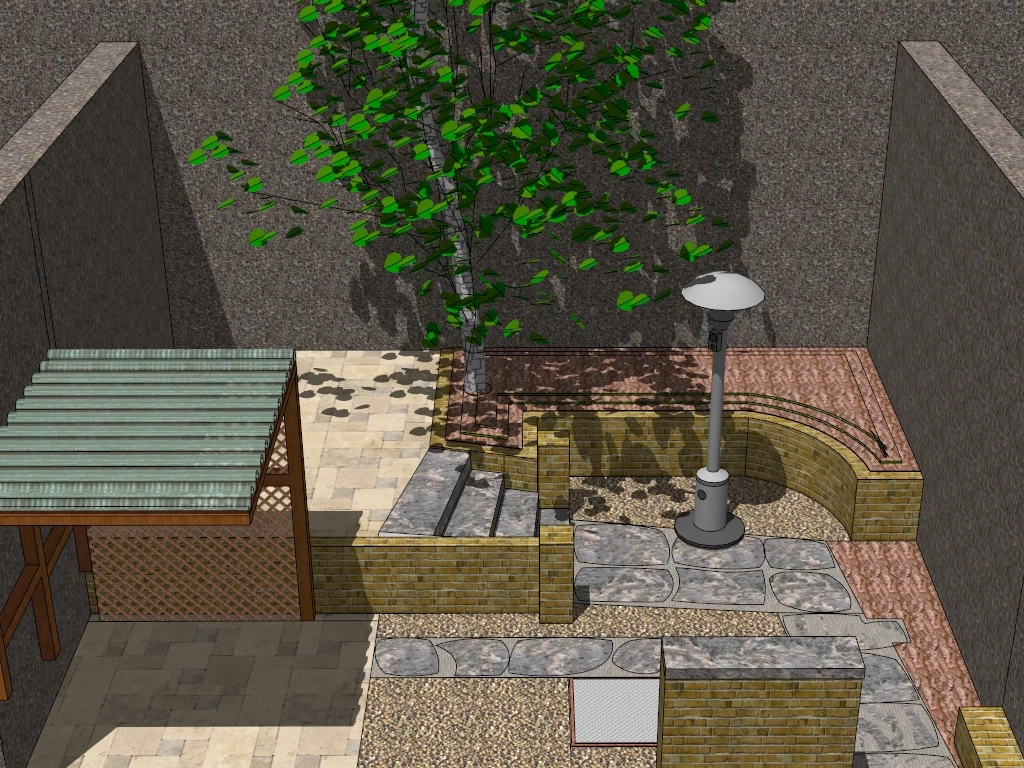 Small Backyard Garden Ideas sketchup model preview - SketchupBox