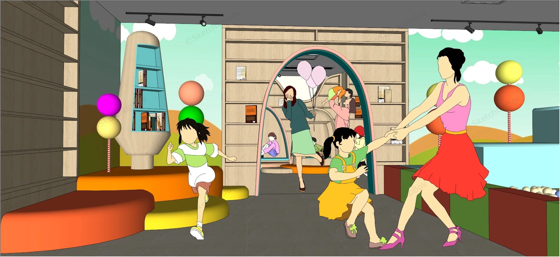 Indoor Playground For Kids sketchup model preview - SketchupBox