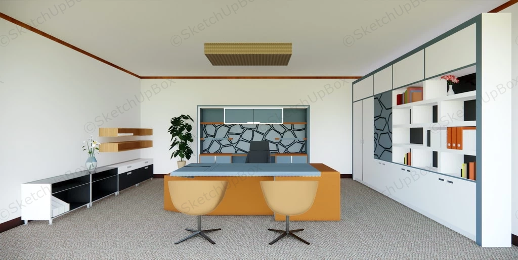 Corporate Executive Office Interior Design sketchup model preview - SketchupBox