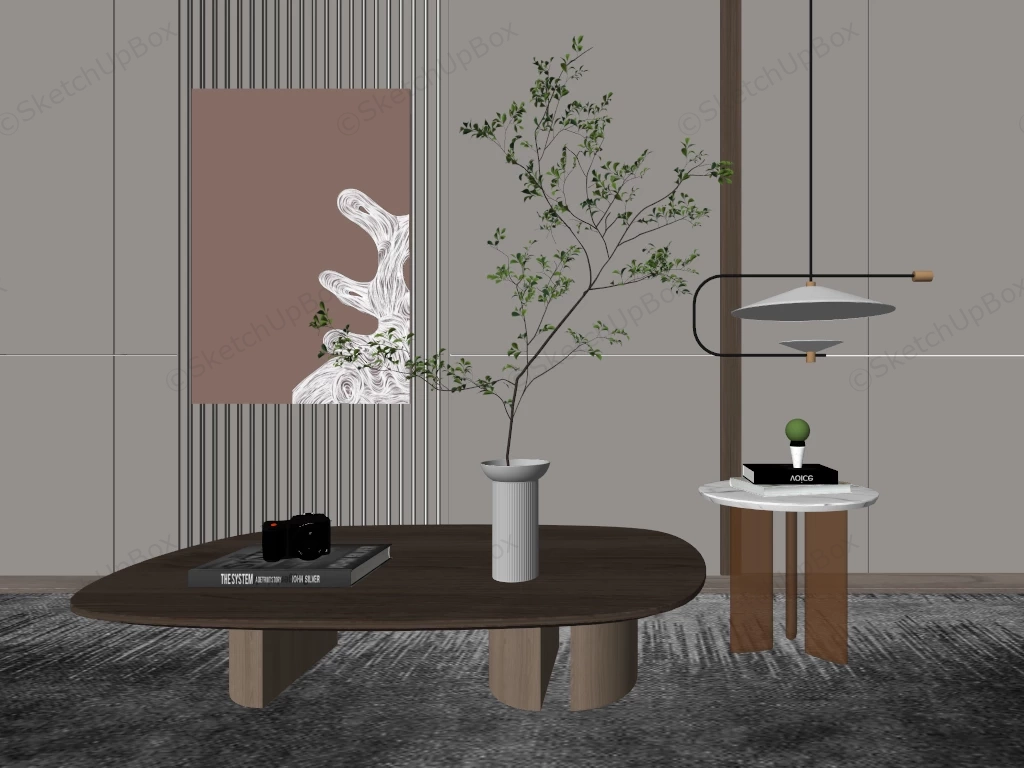 Modern Accent Wall Design Idea For The Living Room sketchup model preview - SketchupBox
