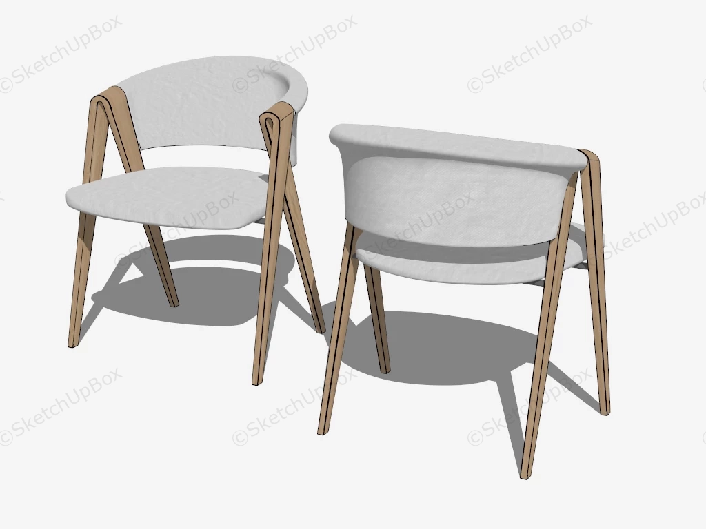 Wooden Tube Dining Chair sketchup model preview - SketchupBox