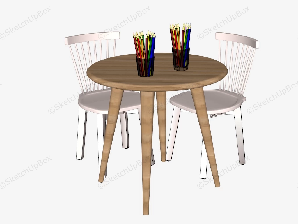 Kids Table And Chair Set sketchup model preview - SketchupBox