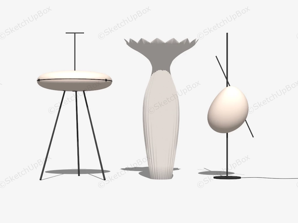 Unique Floor Lamps sketchup model preview - SketchupBox