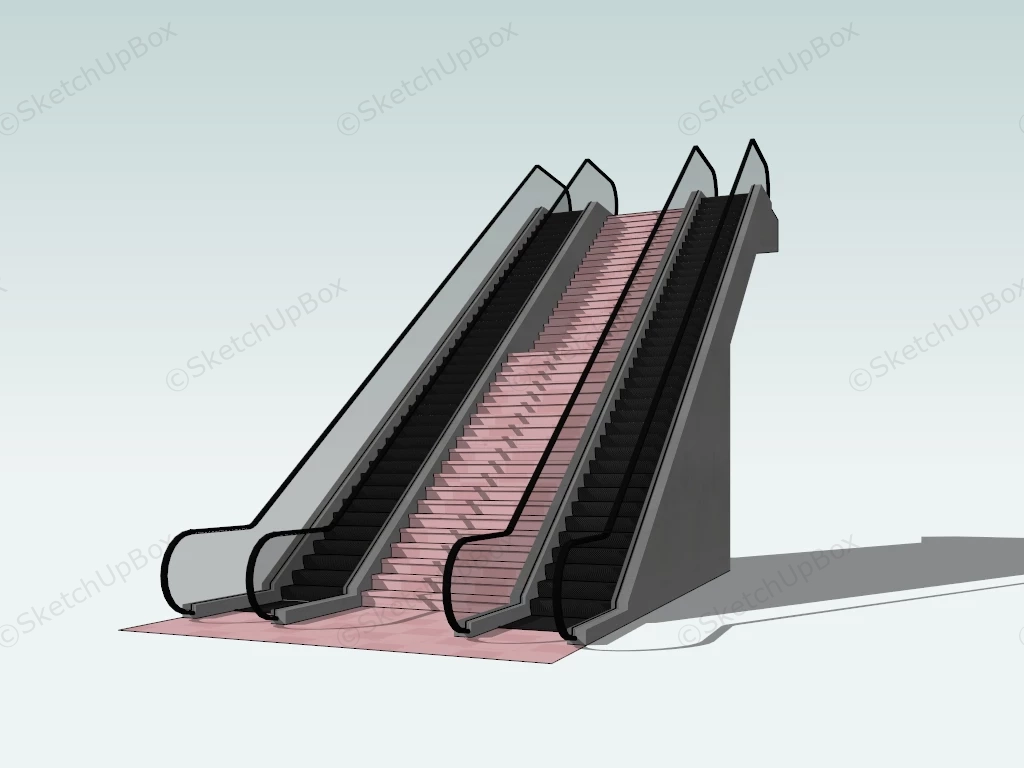 Stair And Escalators sketchup model preview - SketchupBox