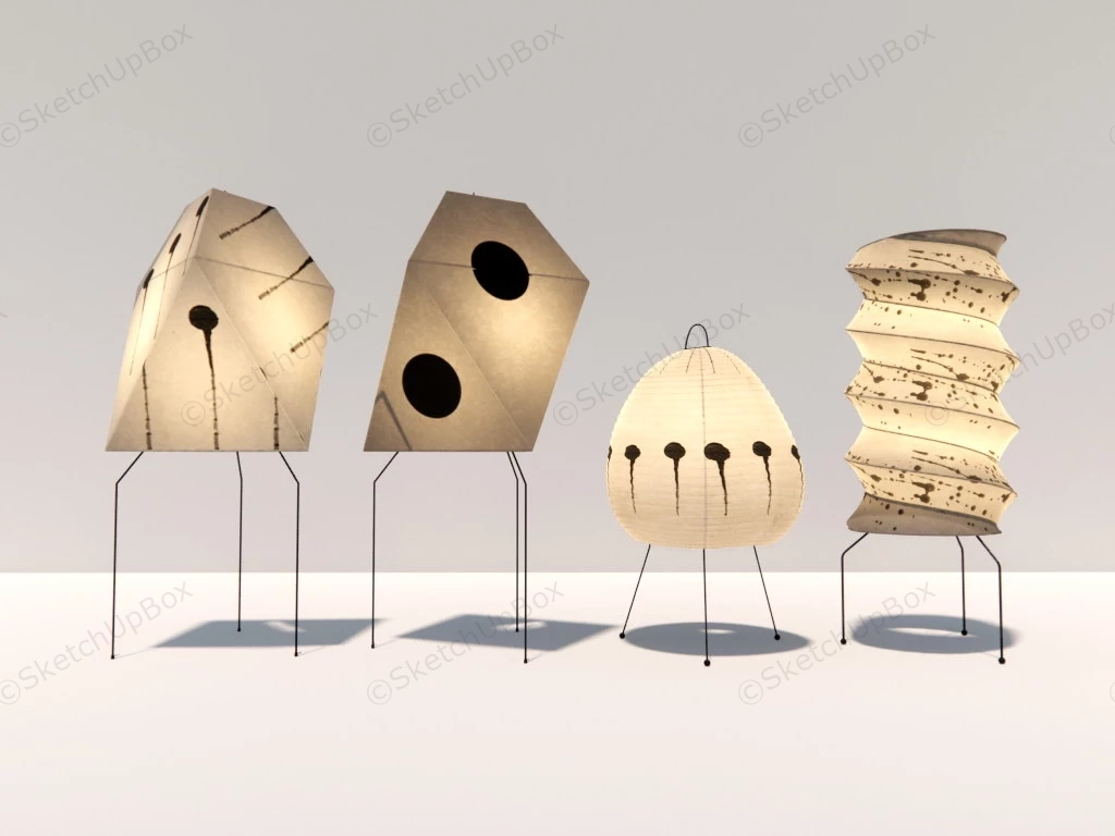 Artistic Floor Lamps sketchup model preview - SketchupBox