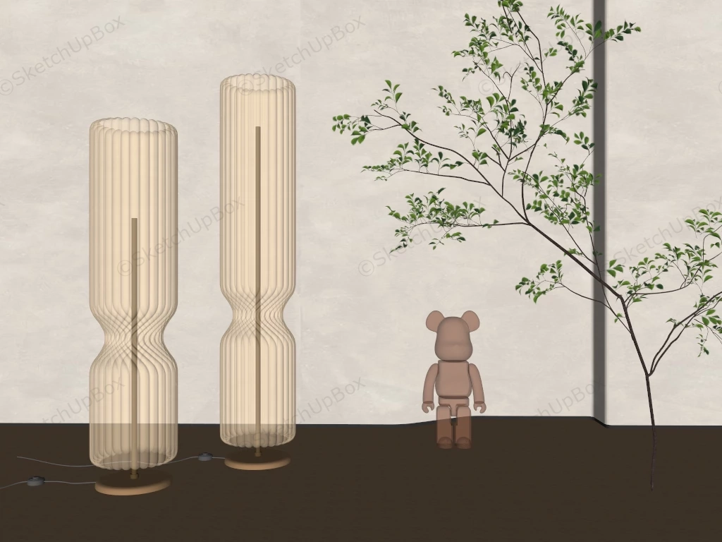 Cylindrical Floor Lamp sketchup model preview - SketchupBox