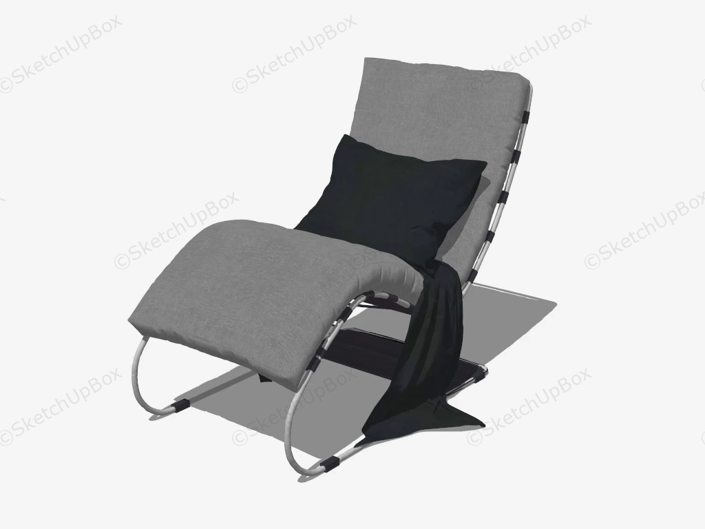 Fabric Lounge Chair sketchup model preview - SketchupBox