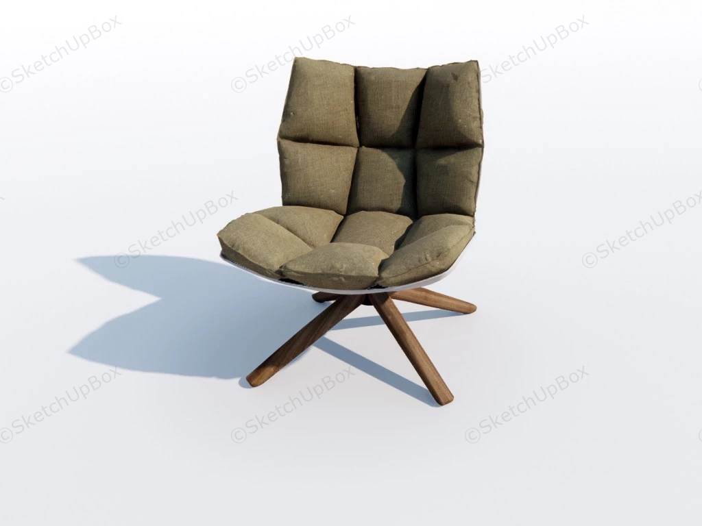 Eames Recliner Chair sketchup model preview - SketchupBox