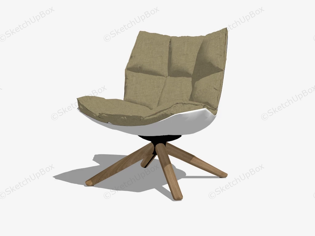 Eames Recliner Chair sketchup model preview - SketchupBox