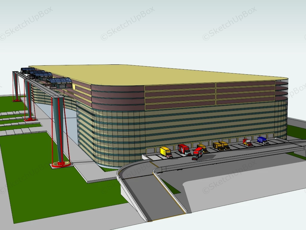 Logistics Center sketchup model preview - SketchupBox