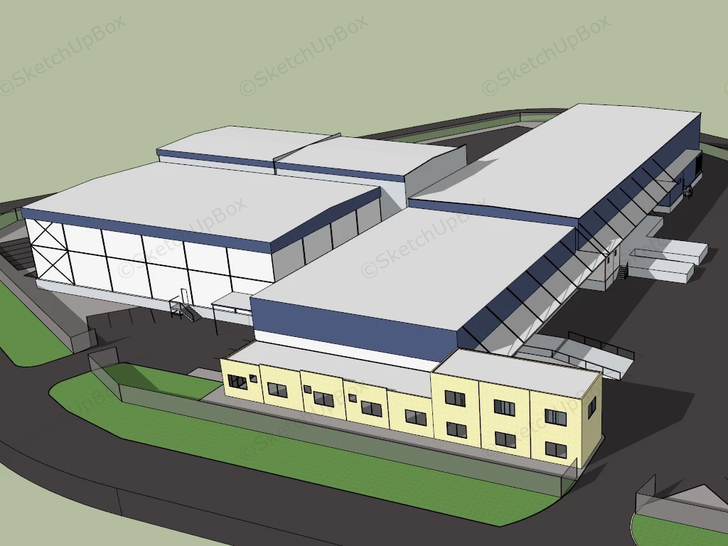 Manufacturing Building sketchup model preview - SketchupBox