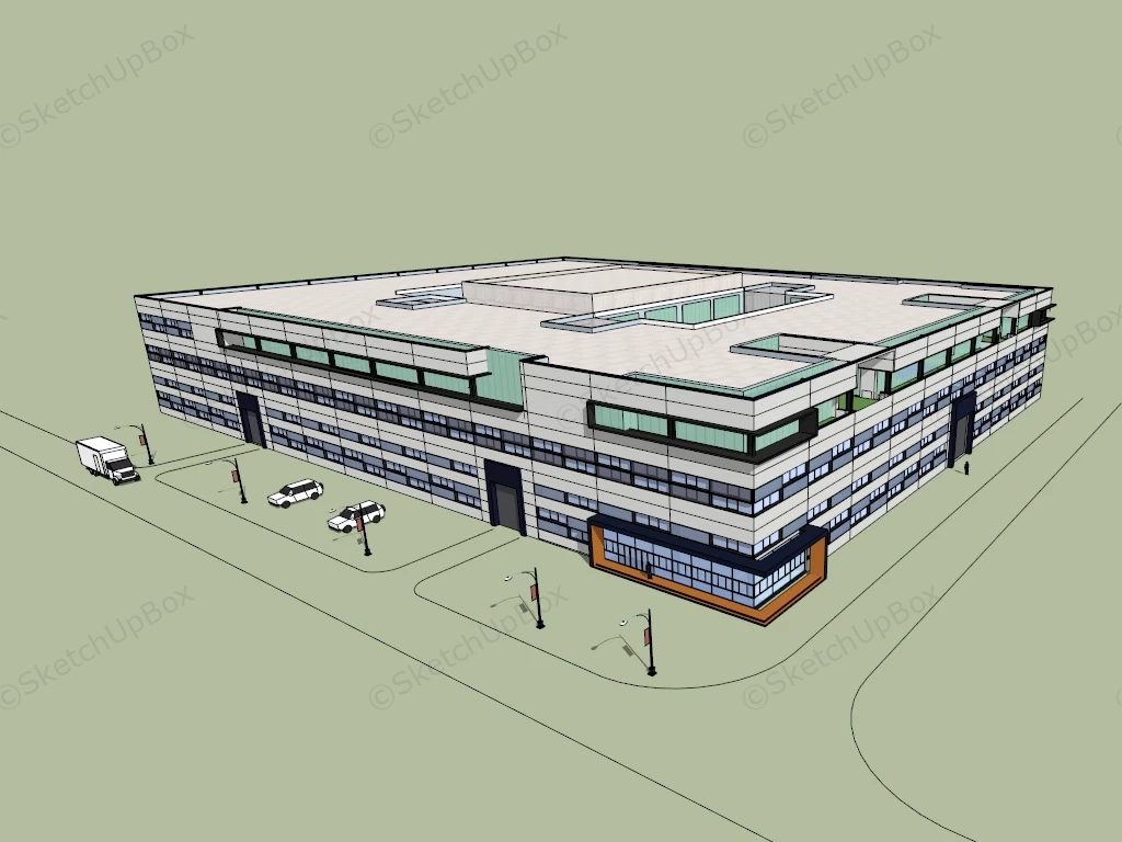 Mechanical Engineering Building sketchup model preview - SketchupBox