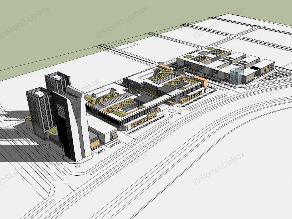 Industrial Park Design Concept sketchup model preview - SketchupBox